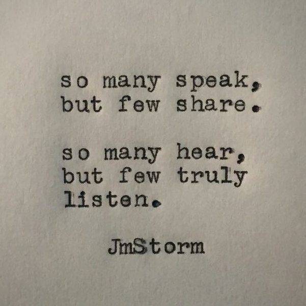 Allt jag sagt men inte delat – allt som inte lyssnats till.